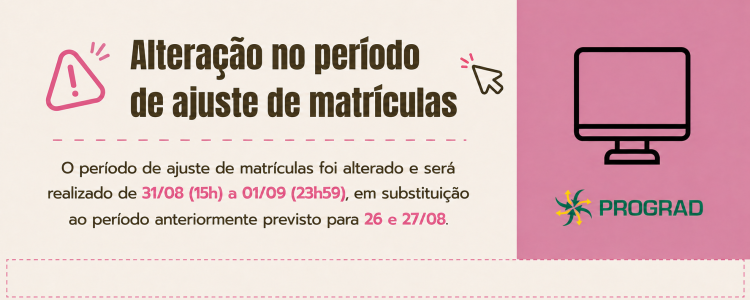 Alteração no período de ajuste de matrículas